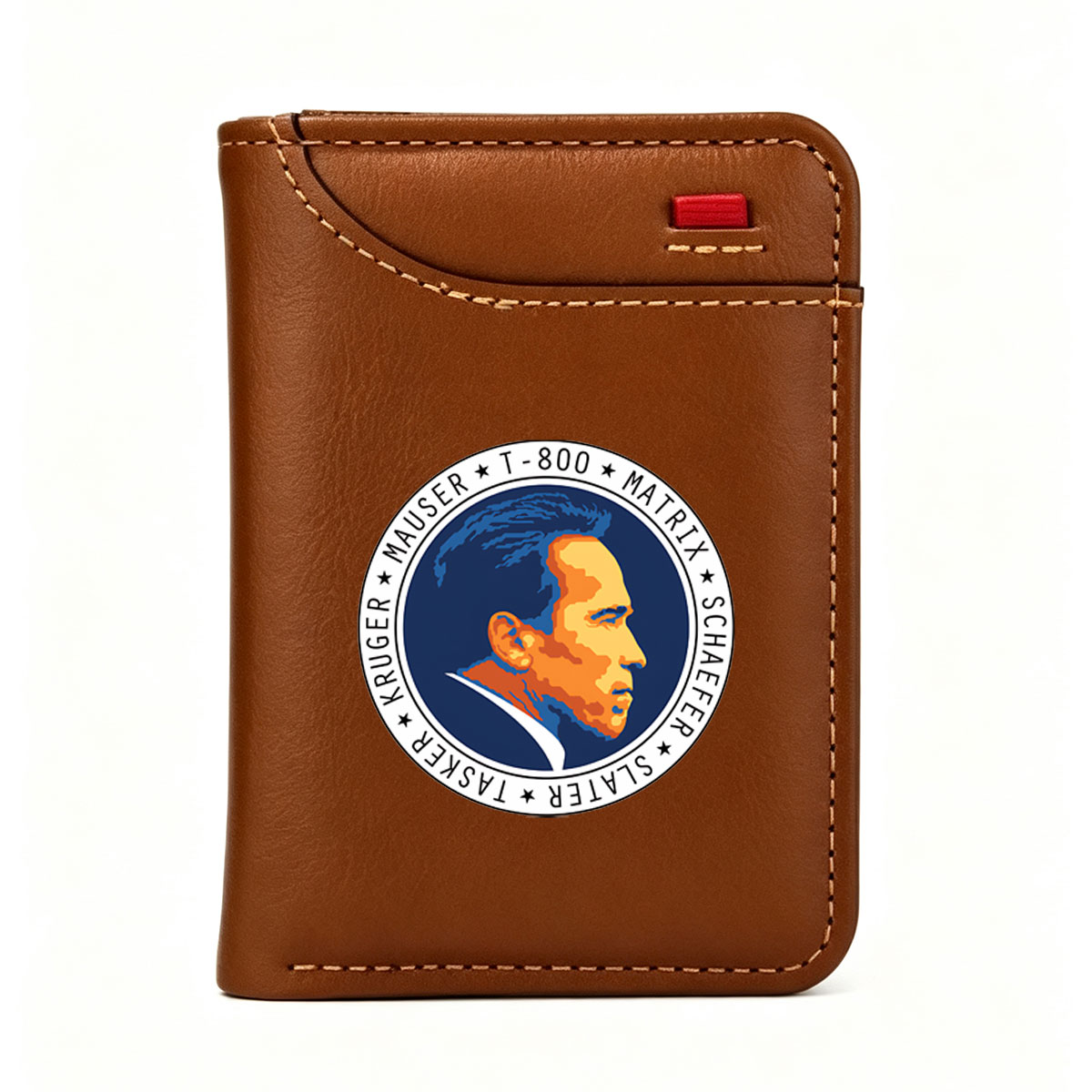 Kruger Mauser T-800 Matrix Schaefer Slater Tasker: Cyberpunk Characters and Icons - Vertical Style Wallet