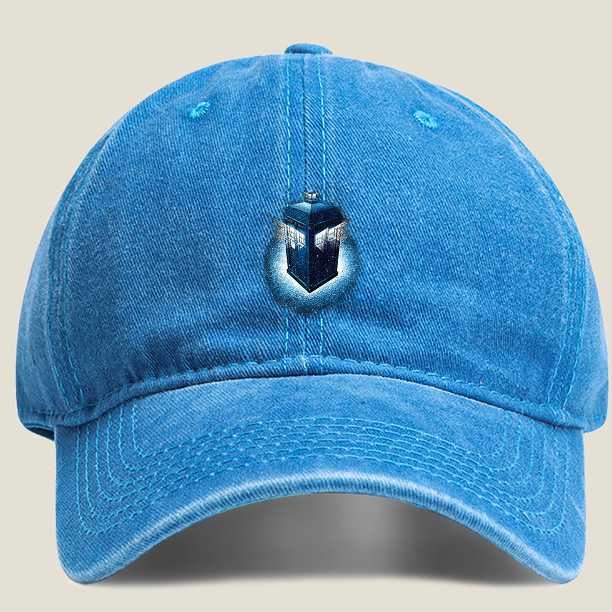 TARDIS in Space - Washed Denim - Baseball Cap