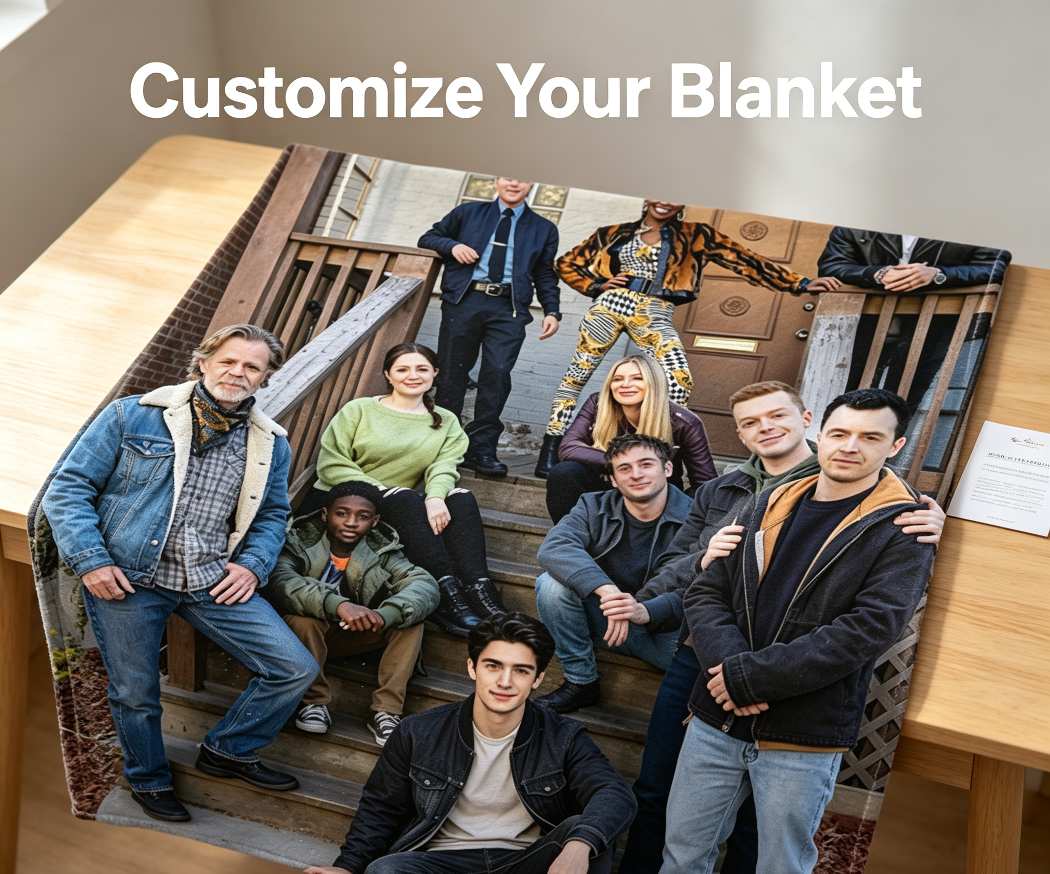 Custom Face Blanket Featuring The Cast of 