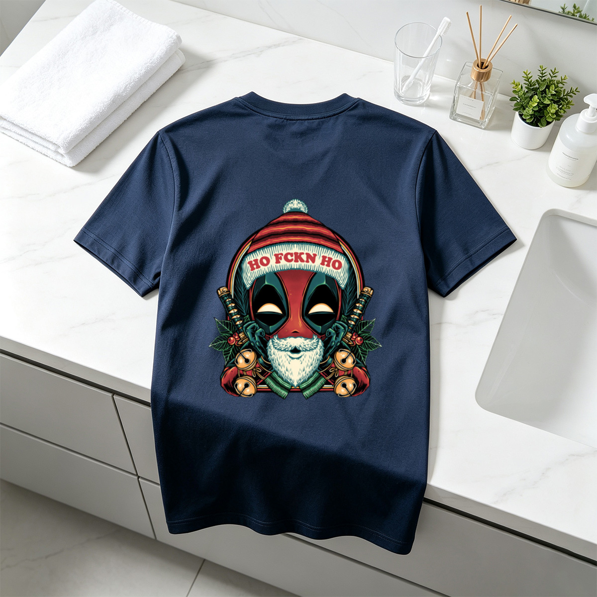 Deadpool Santa Christmas Design - Tee