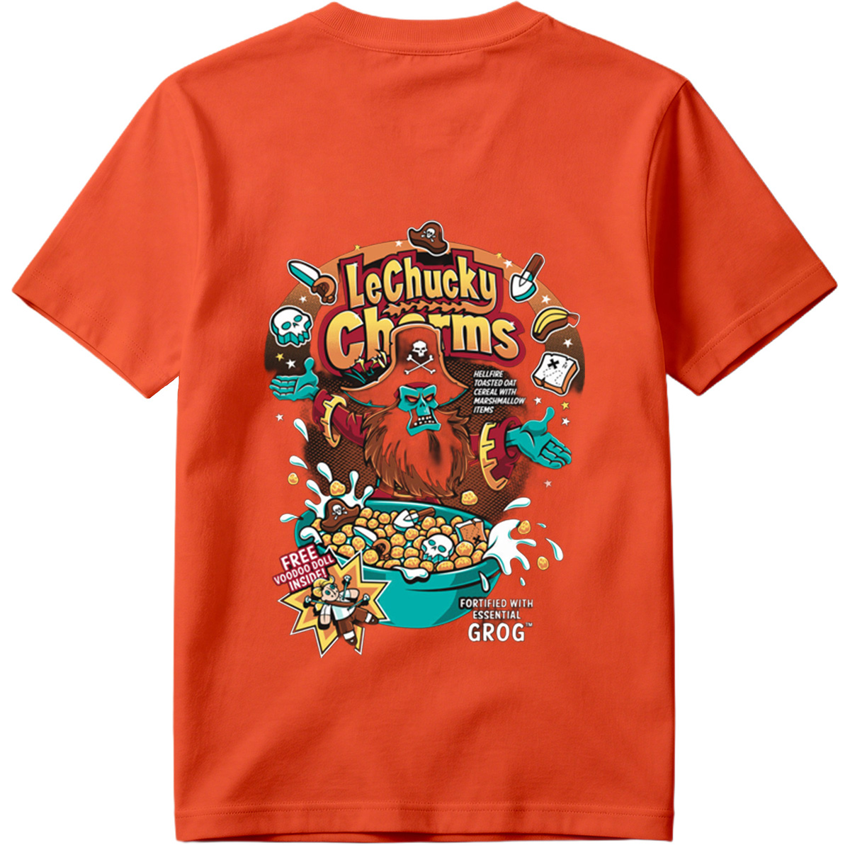 LeChucky Charms: Hellfire Toasted Oat Cereal with Voodoo Doll and Grog - Tee