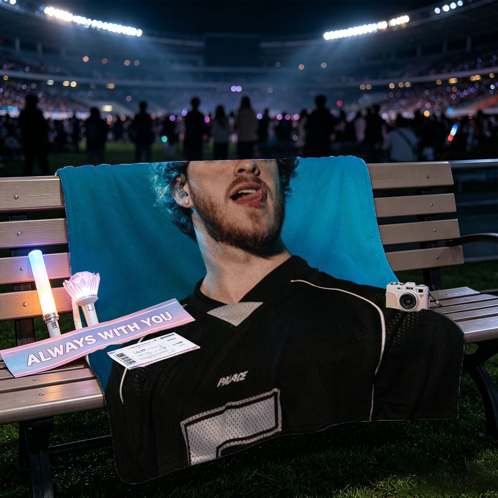 Lauv Performing on Stage in a Black Jersey with Number 5 - Blankets