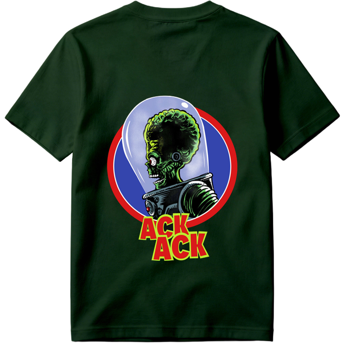 Ack Ack: Green Alien in Space Helmet - Tee