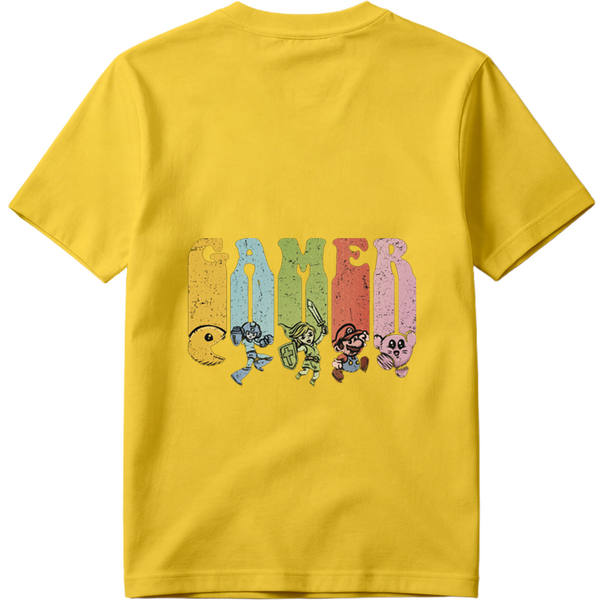 Gamer: Pac-Man, Mega Man, Zelda, Mario, Kirby - Tee