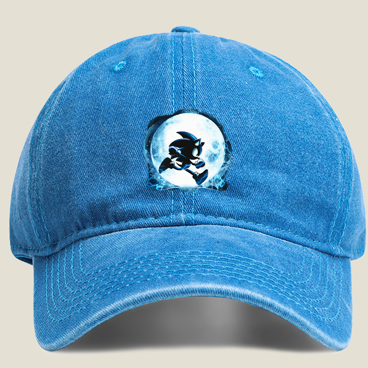 Sonic the Hedgehog: Shadow in Moonlight - Washed Denim - Baseball Cap
