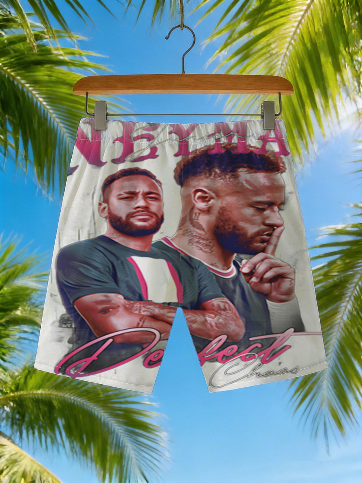 Neymar Junior: Perfect Chaos – Football Star Portrait -  Beach shorts
