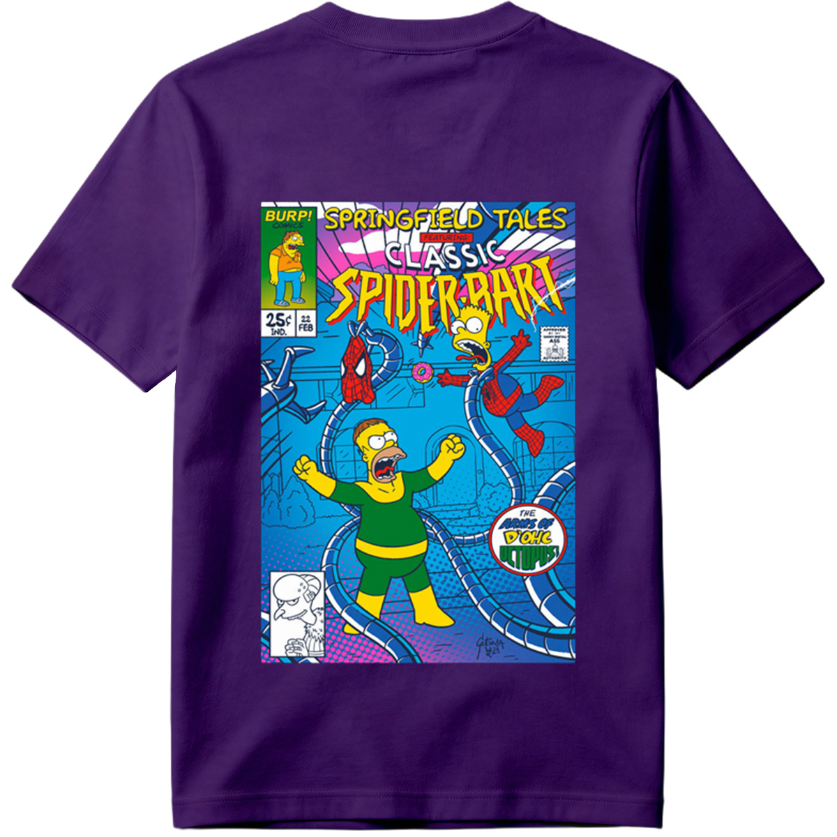 Springfield Tales Featuring Classic Spider-Bart: The Arms of D'Ohc Octopus - Tee