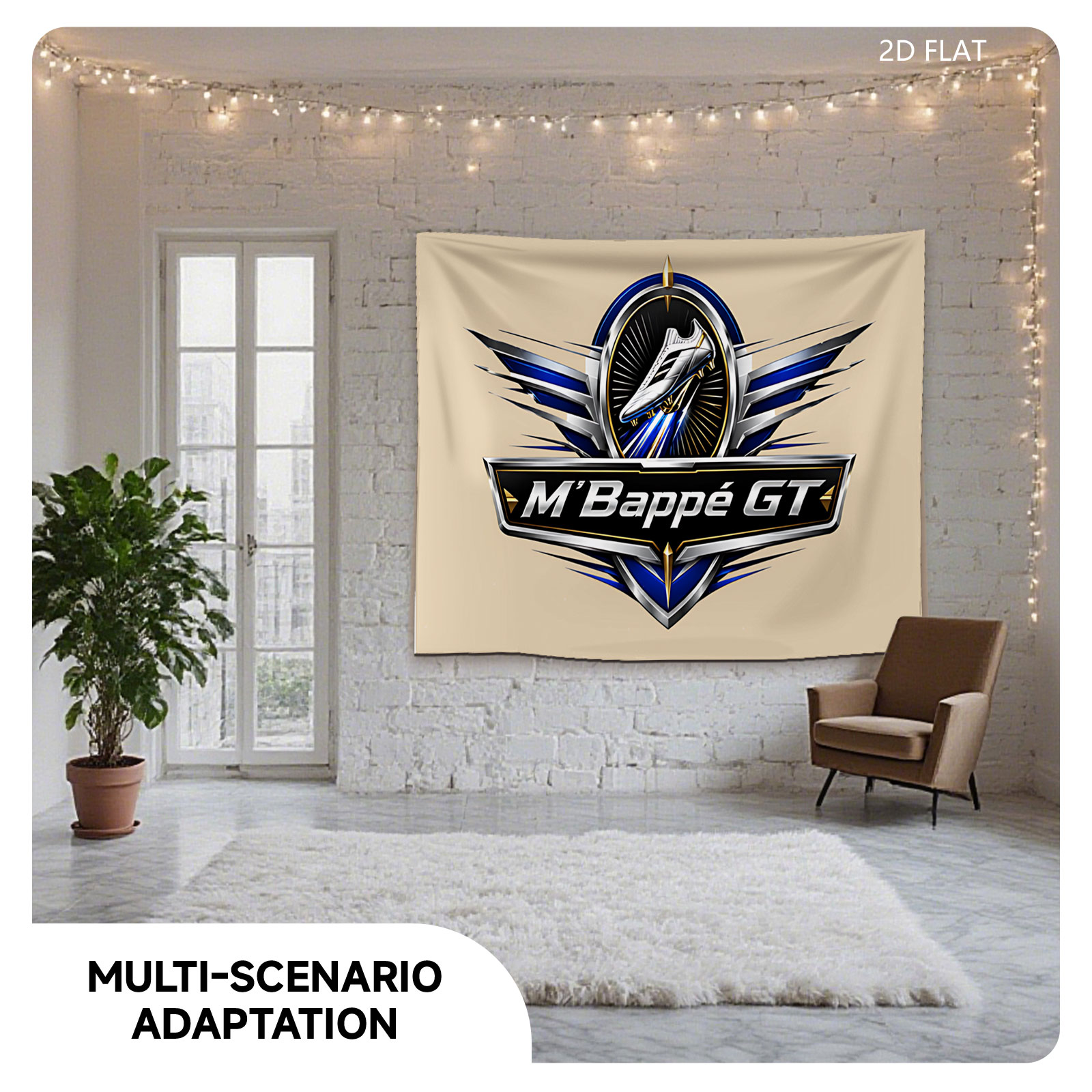 M'Bappe GT Football Shoe Brand Logo - Tapestry