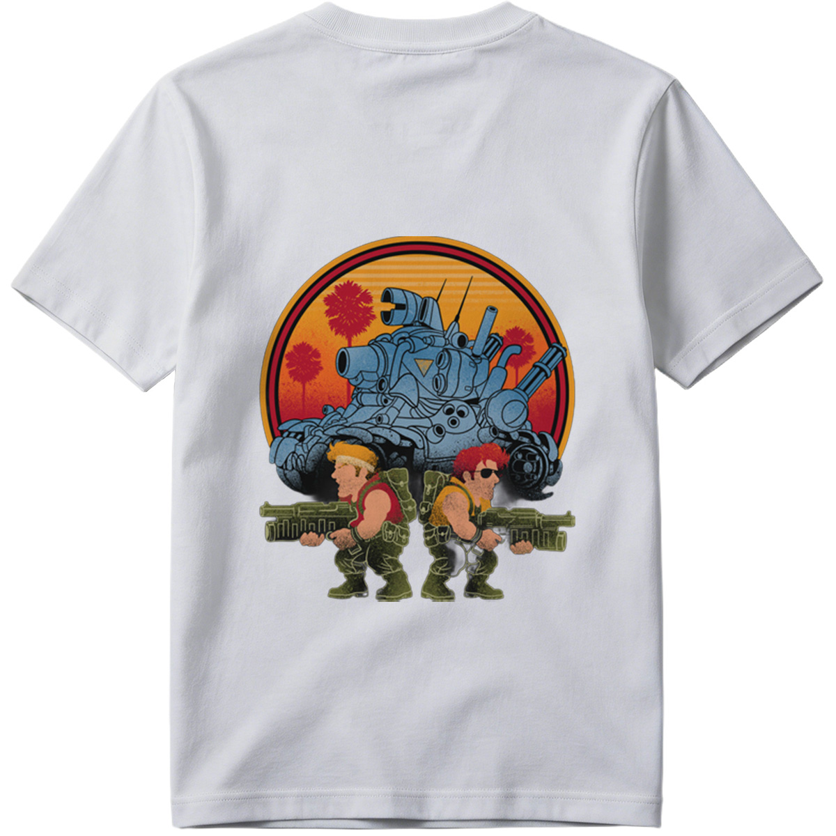 Double Dragon: Billy and Jimmy with Tank in Sunset - Tee