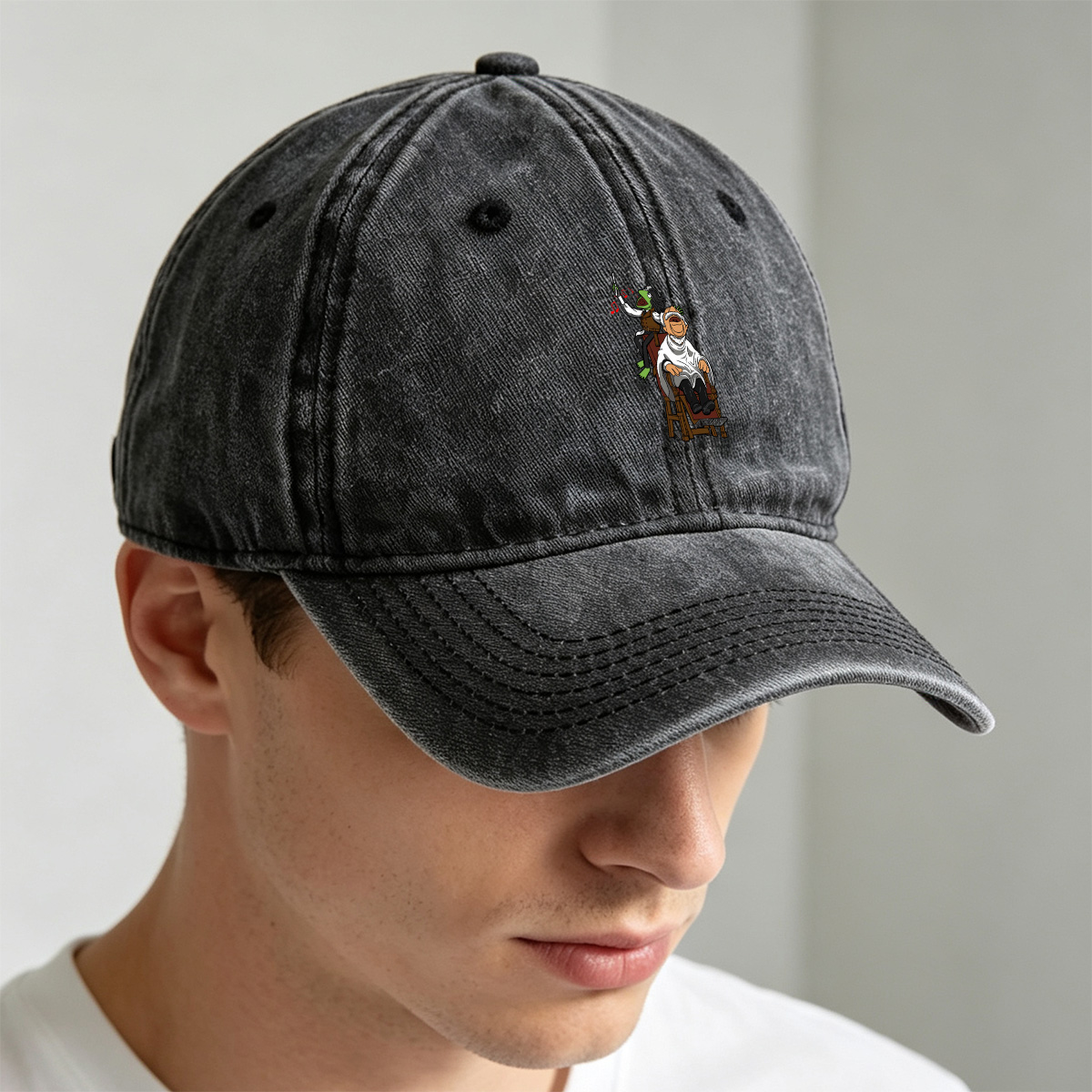 Kermit the Frog Conducts a Laughing Judge - Washed Denim - Baseball Cap