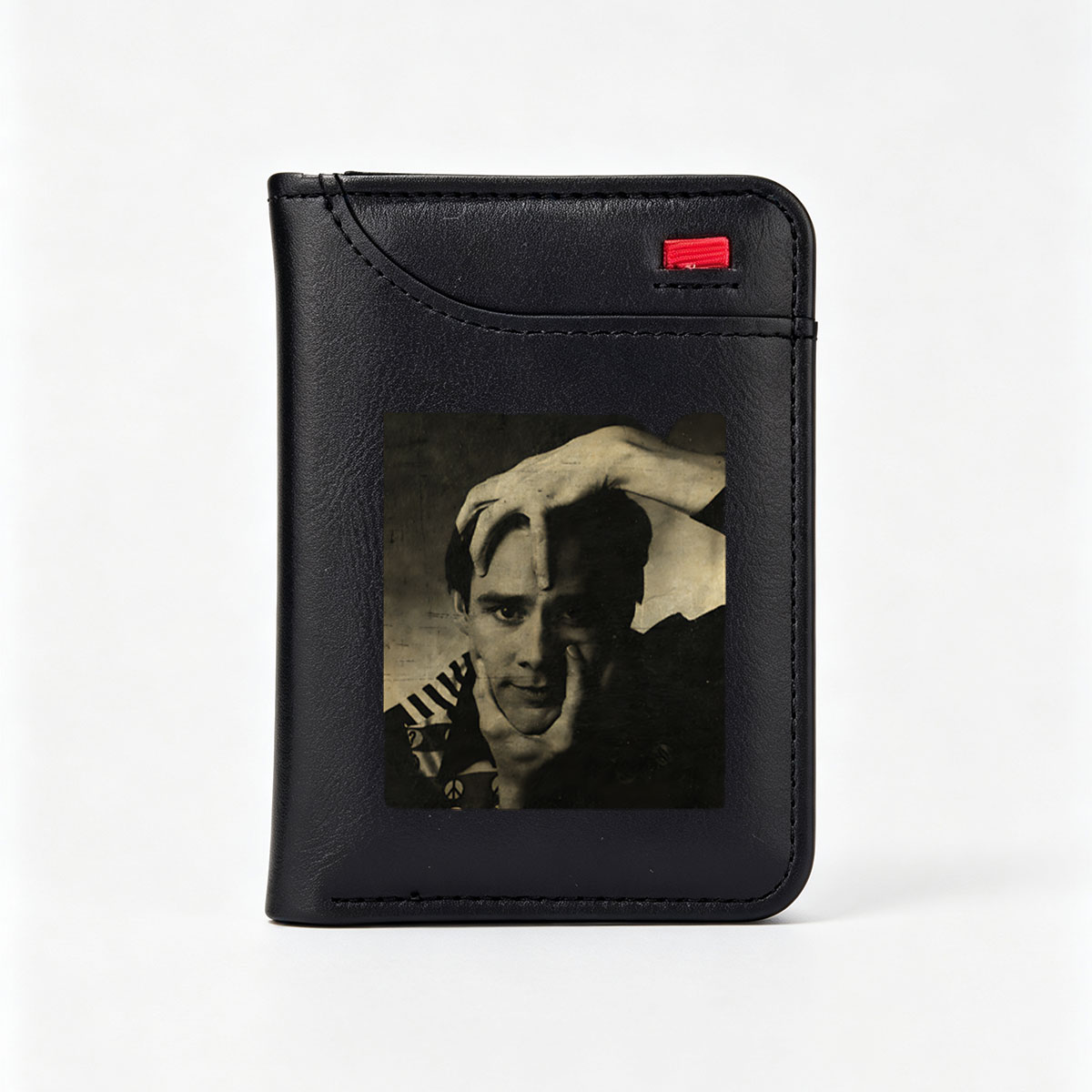 Man with Hands on Face in Dramatic Pose - Vertical Style Wallet