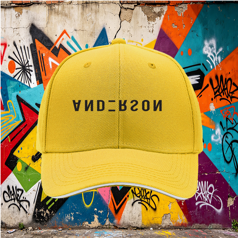 Unisex Classic Sandwich Hat with ANDERSON Logo Print – Lightweight Cotton Cap for Outdoor Activities, Perfect for Urban Style and Casual Wear, Ideal for Adults Seeking Comfort and Fashionable Design