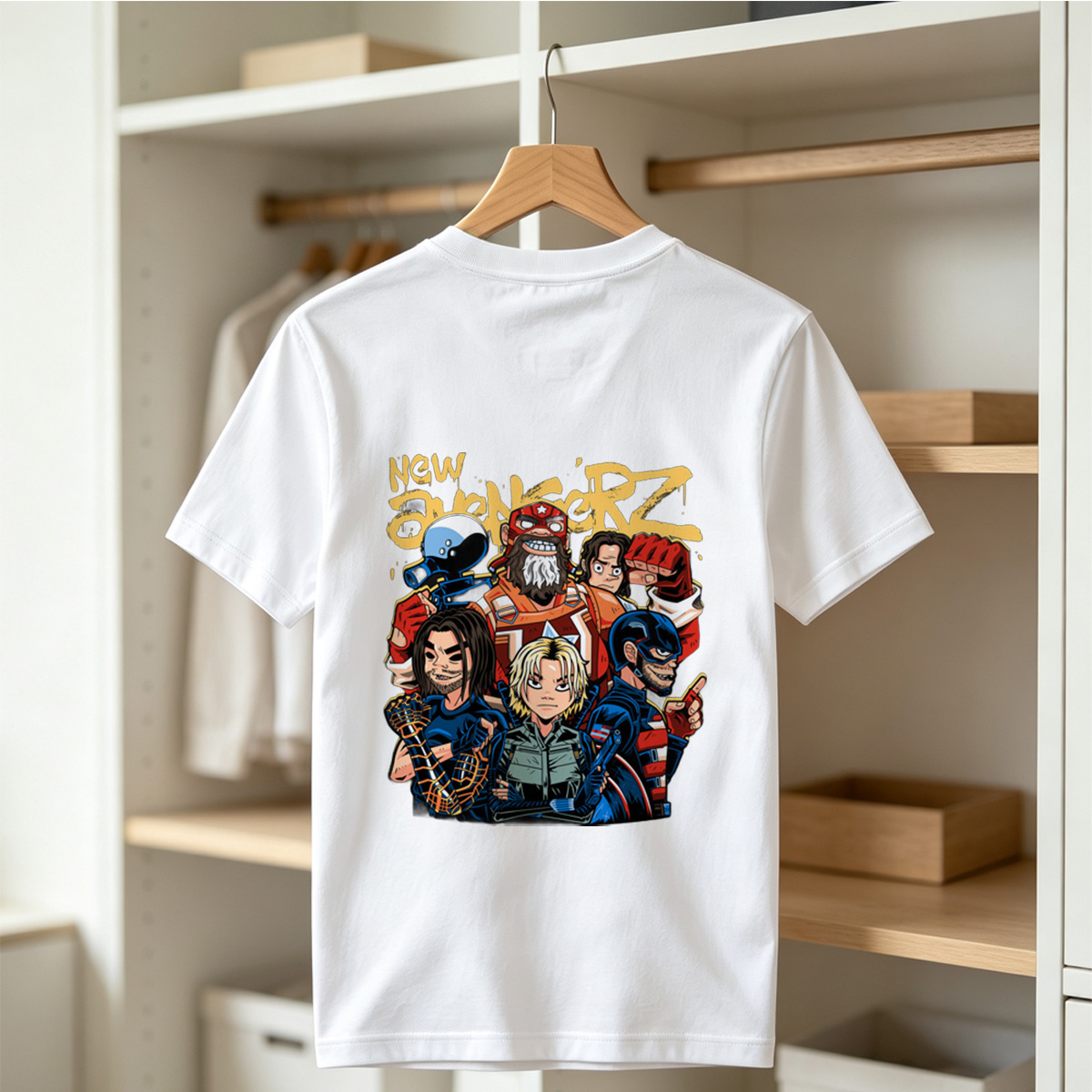 New Avengers: Captain America, Iron Man, Thor, Black Widow, Hulk, Hawkeye - Tee