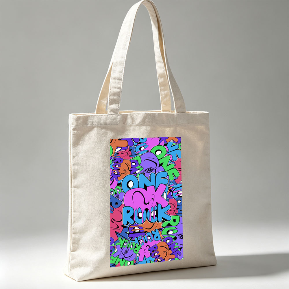 One Ok Rock Concert Graffiti Art Wallpaper - Canvas tote bags
