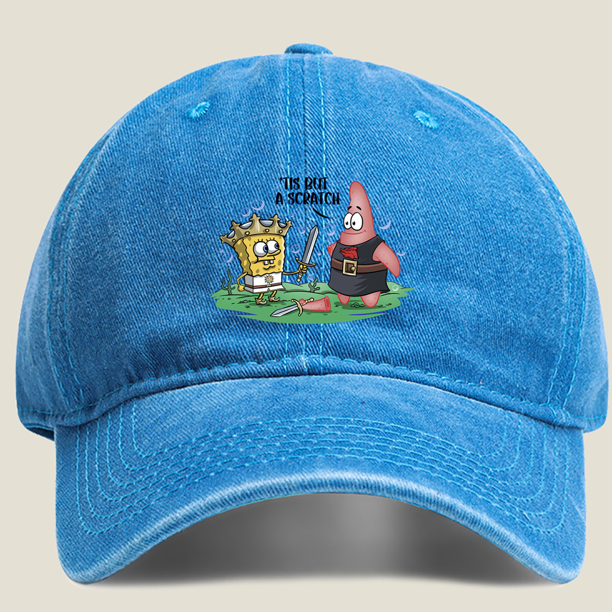 SpongeBob and Patrick in Medieval Adventure - Washed Denim - Baseball Cap