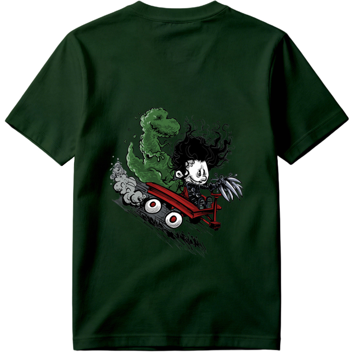Coraline and the Green Monster in a Red Cart - Tee