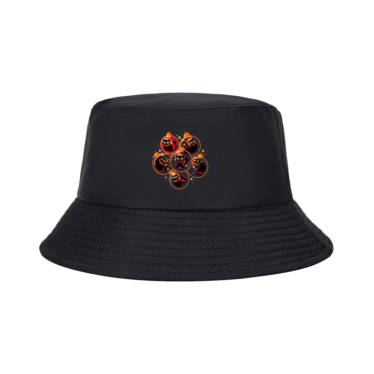 Black Cat Christmas Ornaments - Fisherman's Hat