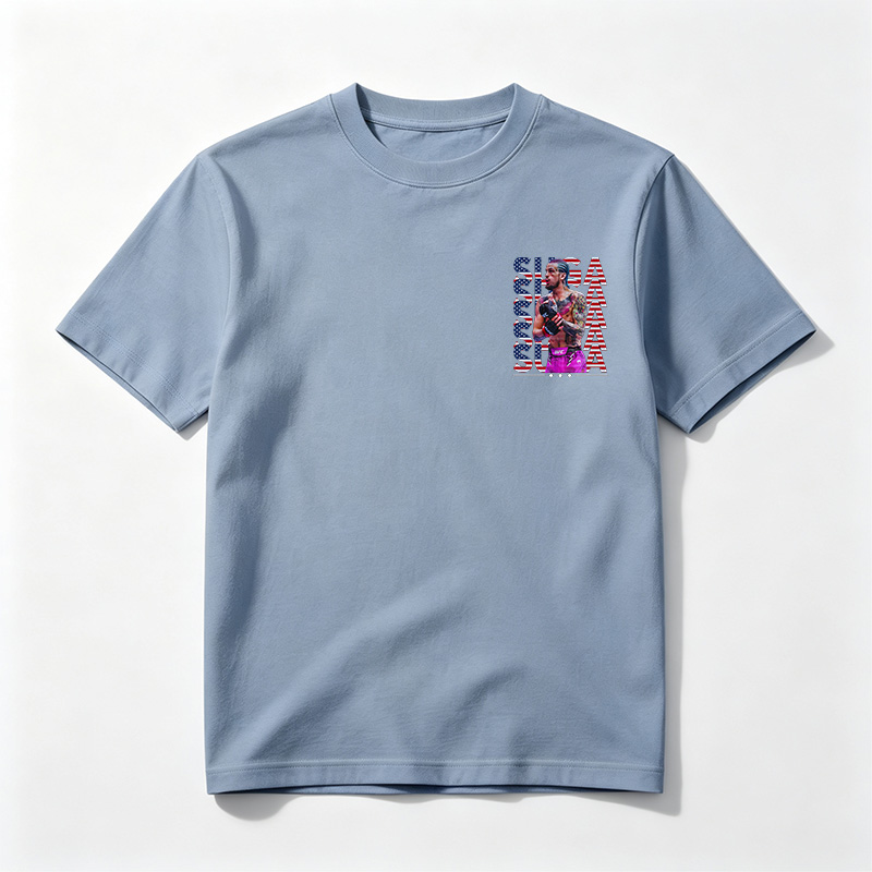 Sean O'Malley UFC Fighter with American Flag Background - Tee
