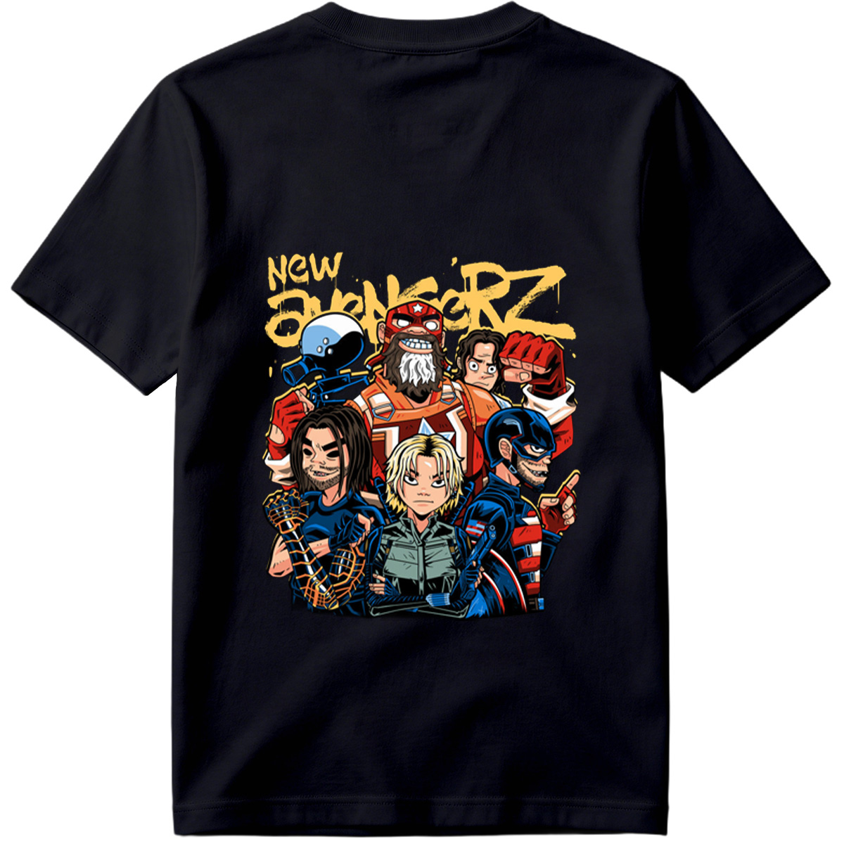 New Avengers: Captain America, Iron Man, Thor, Black Widow, Hulk, Hawkeye - Tee