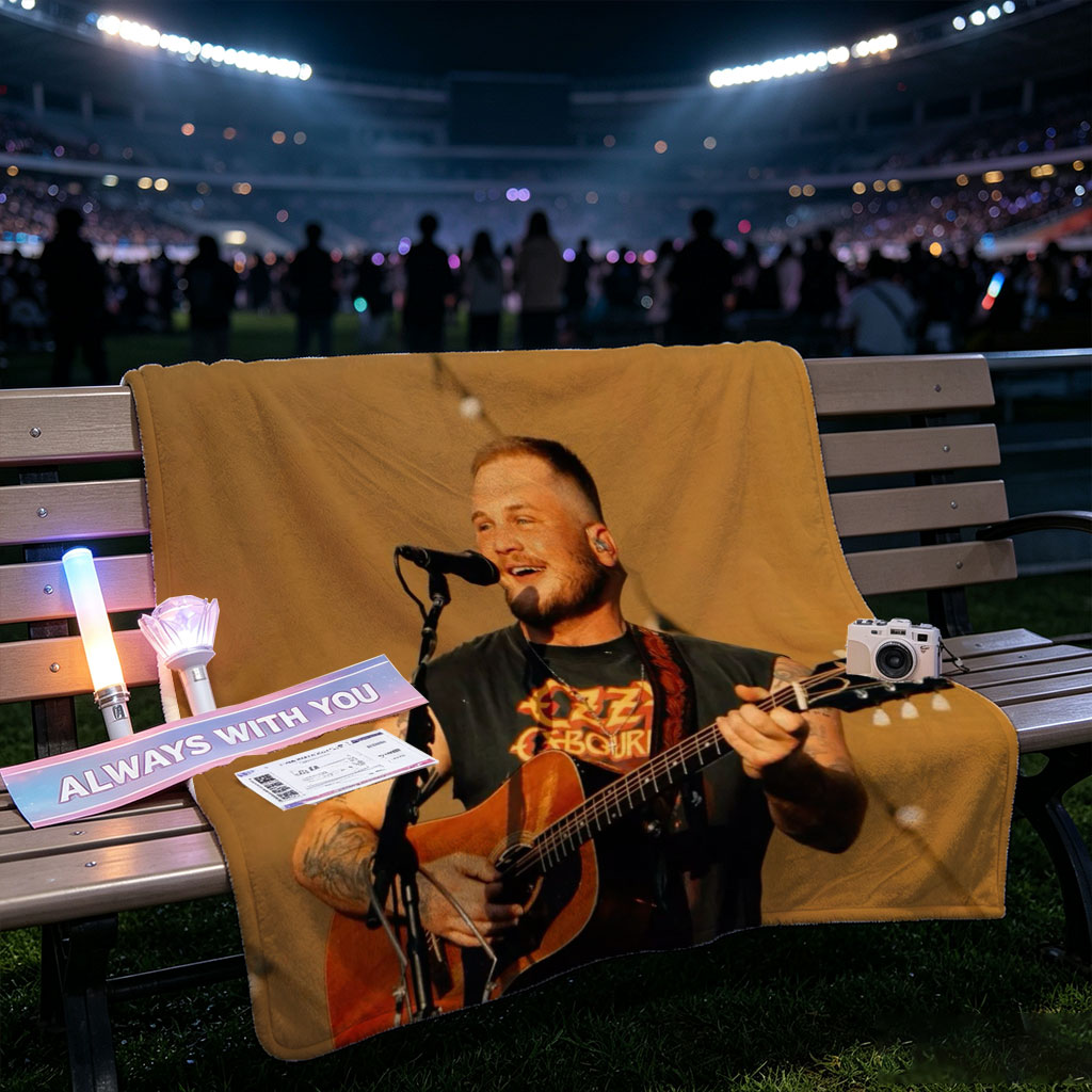 Brantley Gilbert Performing Live with Acoustic Guitar on Stage - Blankets