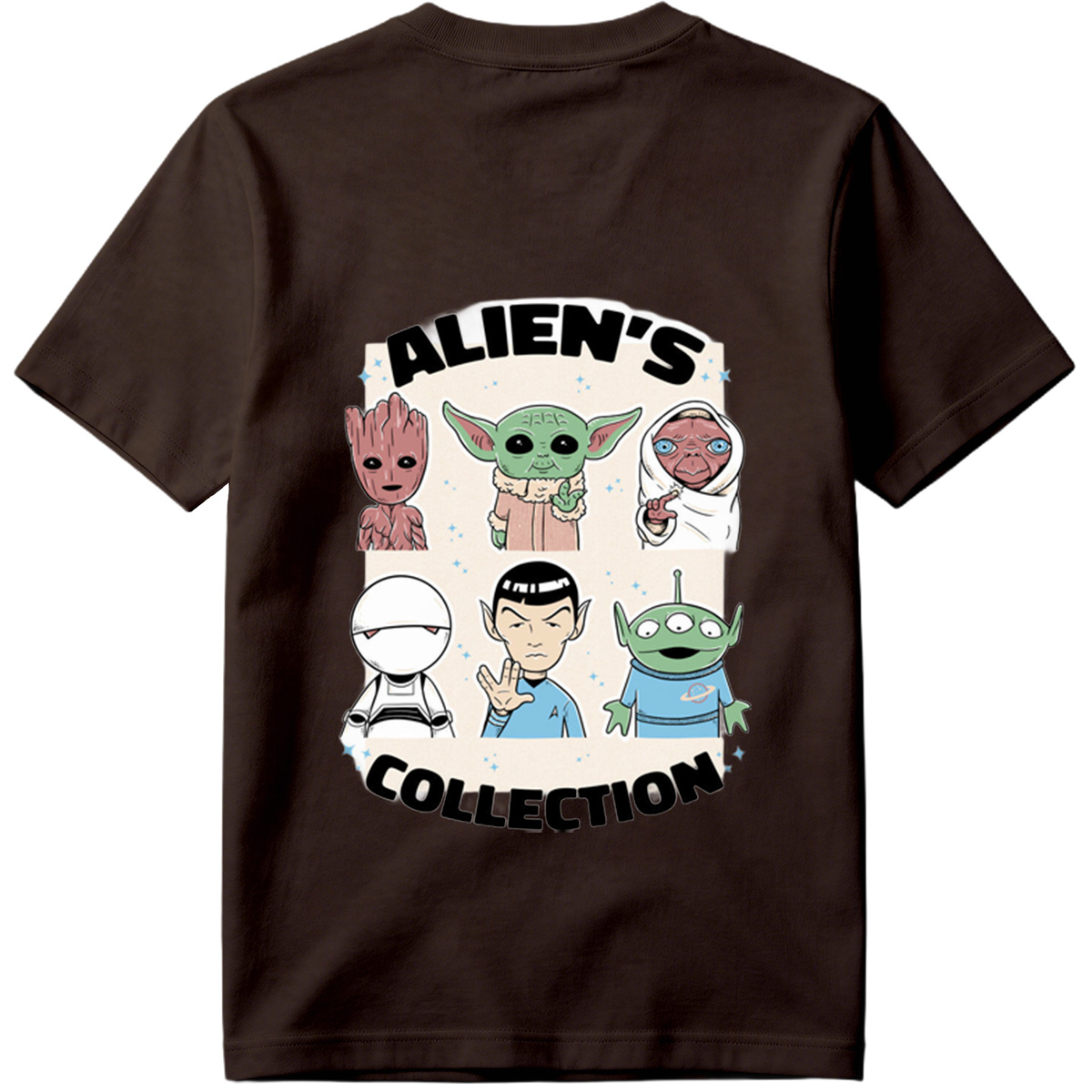 Alien's Collection: Groot, Yoda, Jabba, White Walker, Spock, and Alien - Tee