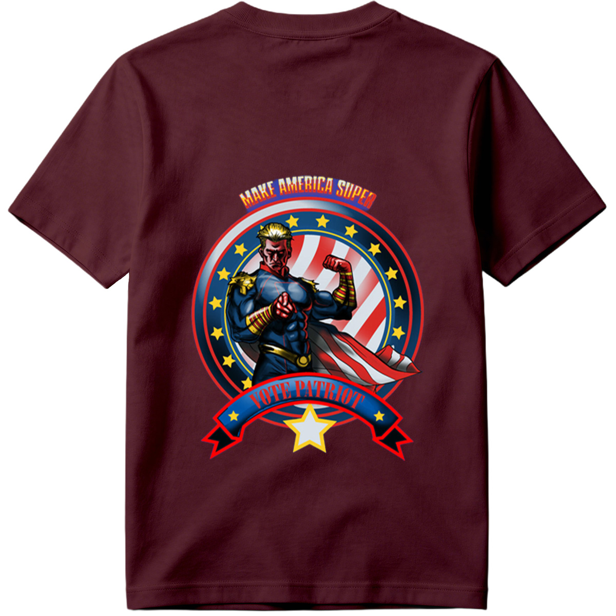Make America Super: Vote Patriot - Captain America Inspired Hero - Tee