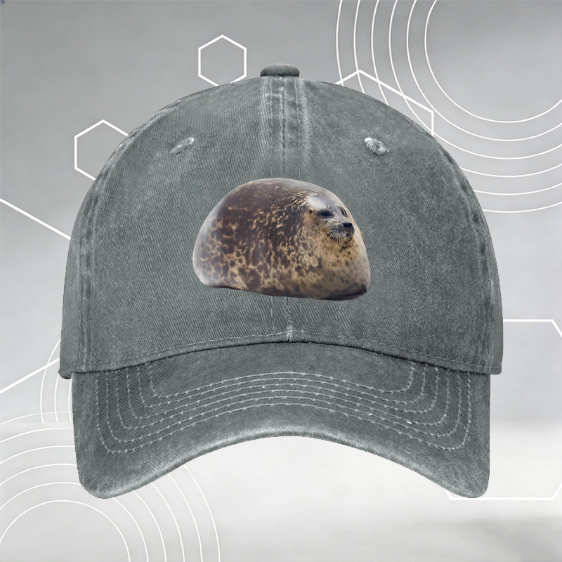 New Baseball Cap with Cute Snake Eating Noodles Print 