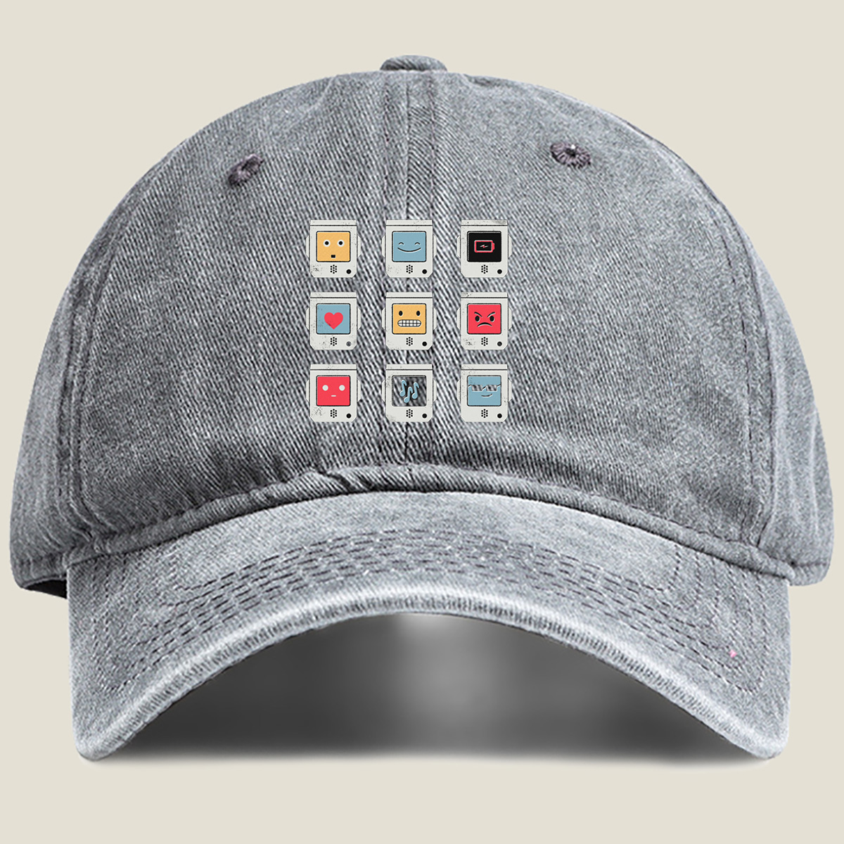 Apple Watch Emojis - Washed Denim - Baseball Cap