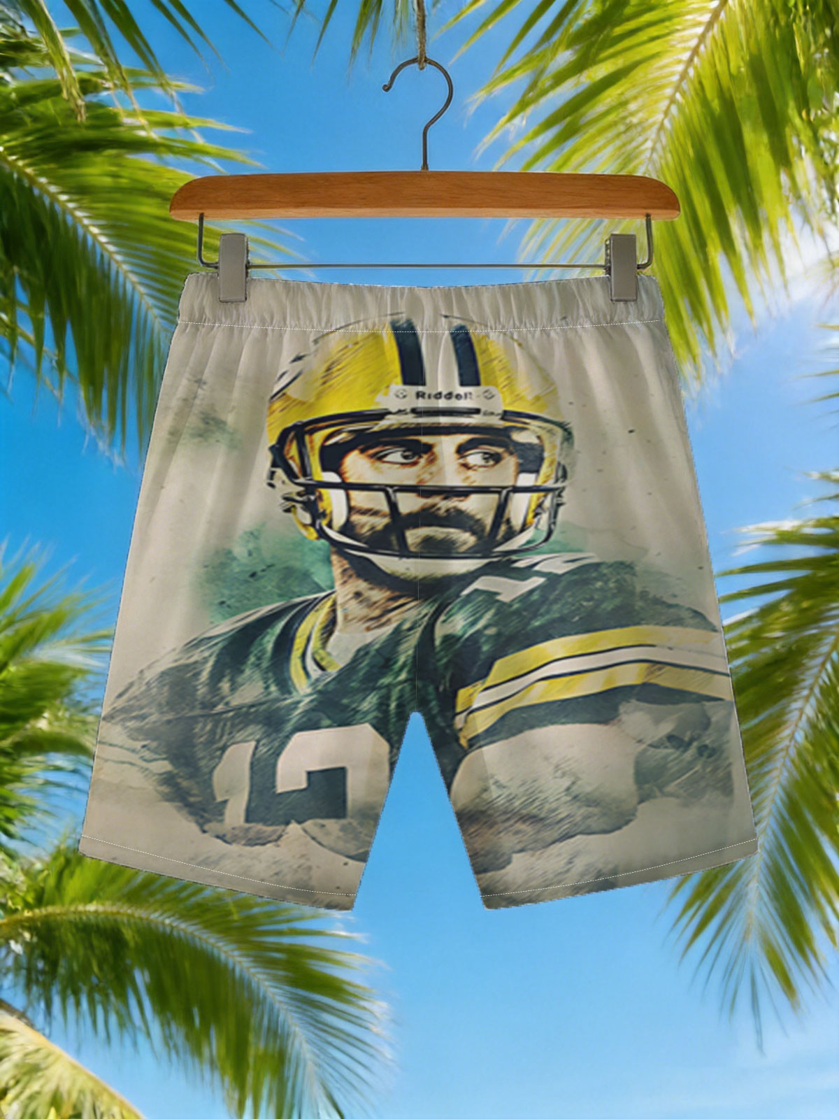 Brett Favre, Green Bay Packers Quarterback, in Action -  Beach shorts
