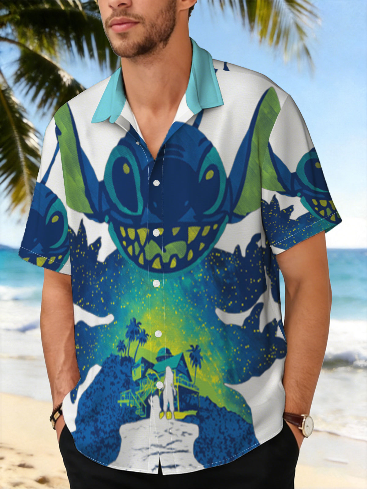 Stitch and Lilo in a Starry Night Adventure -  Shirt