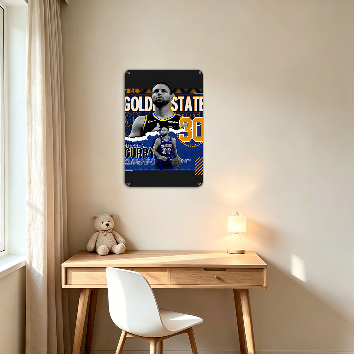 Stephen Curry, Golden State Warriors #30, NBA Basketball Player - painting