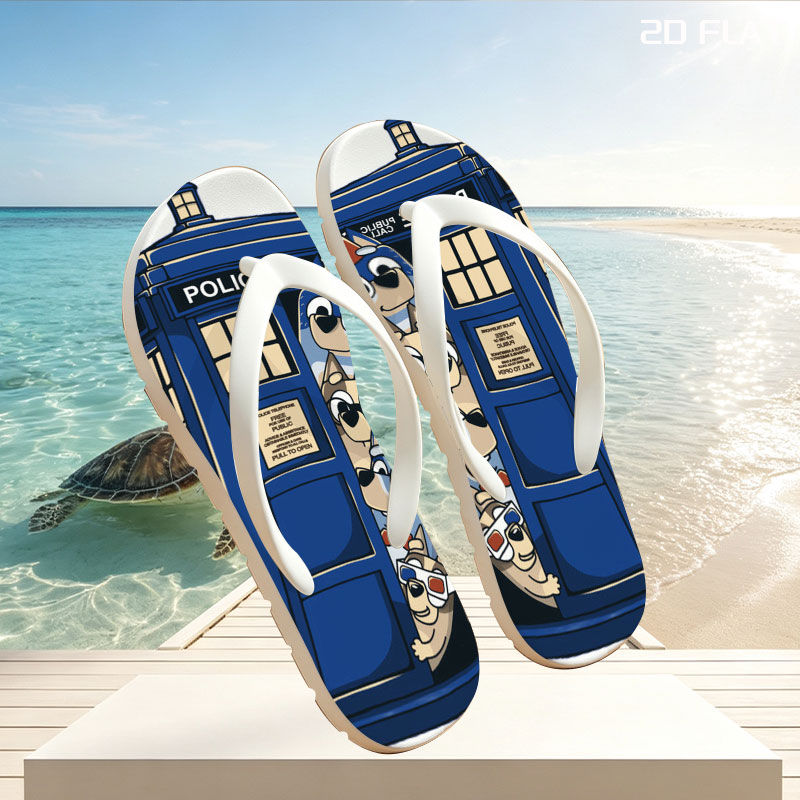 Bluey and Family in the TARDIS: A Whimsical Time Travel Adventure -  flip-flops