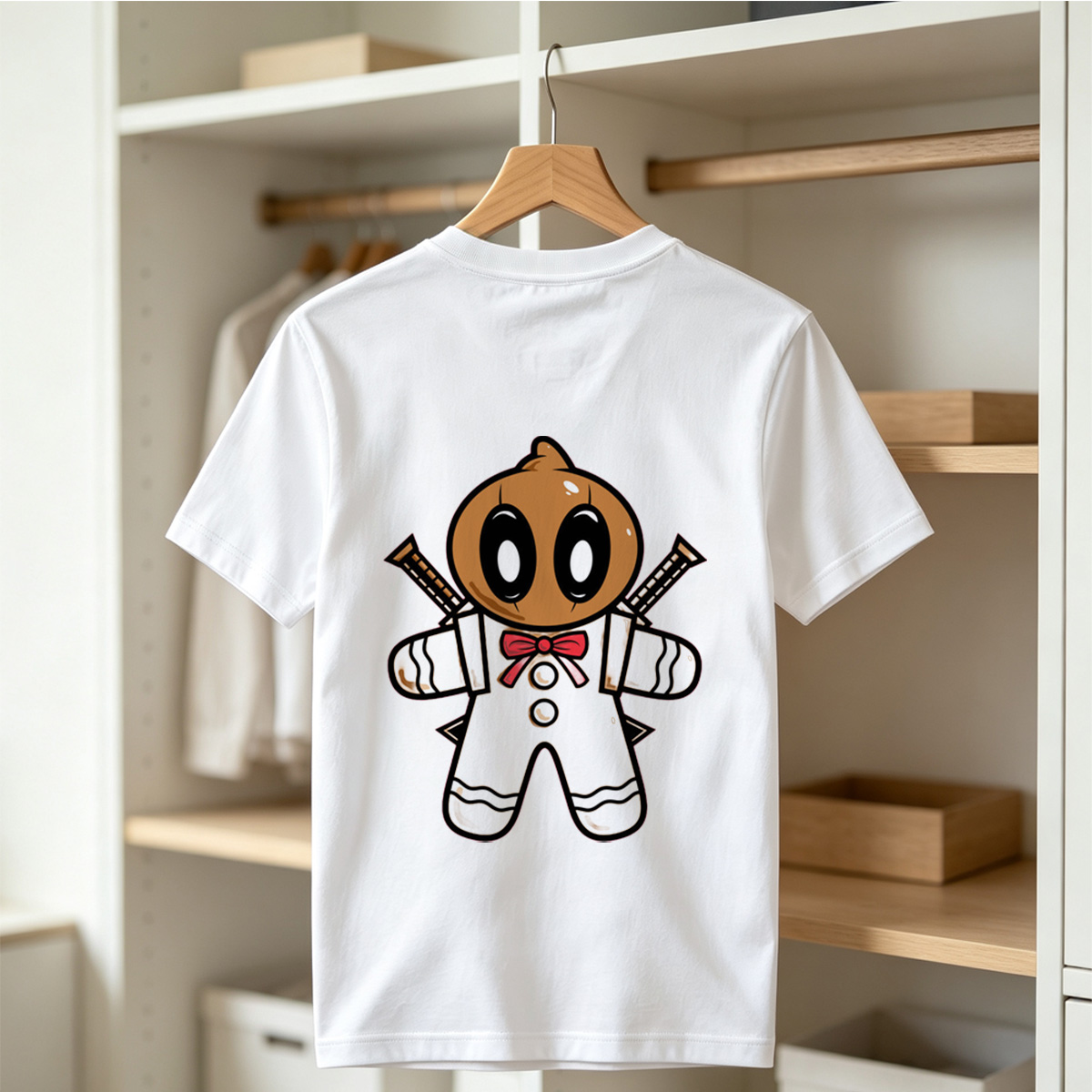 Gingerbread Ninja with Crossed Swords - Tee