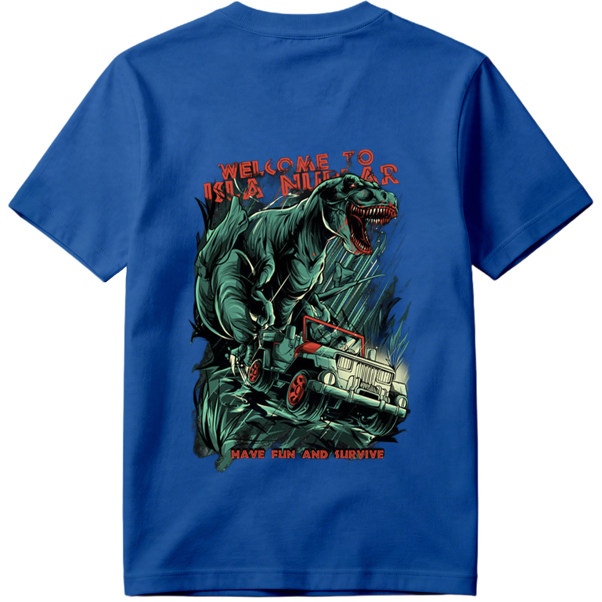 Jurassic Park T-Rex vs Jeep: Welcome to Isla Nublar - Tee
