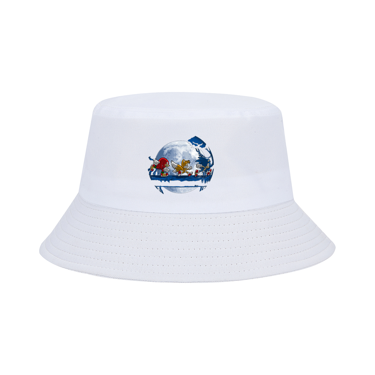 Sonic, Tails, and Knuckles Running Under the Moon - Fisherman's Hat
