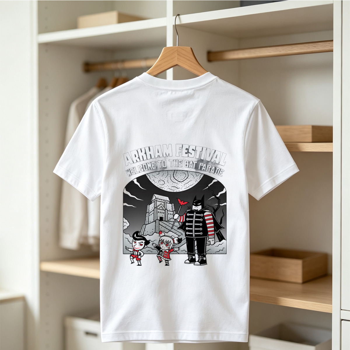 Arkham Festival: Batman, Harley Quinn, and The Joker in the Bat Parade - Tee