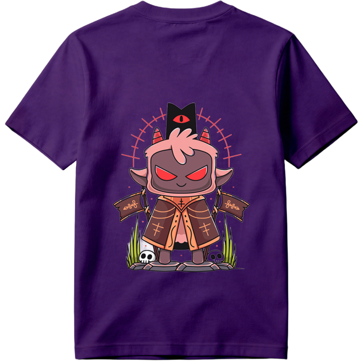 Demon King with Red Eyes and Horns - Tee