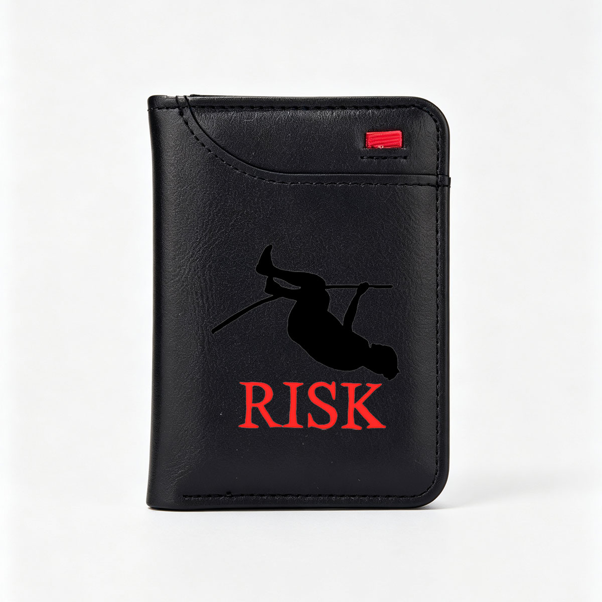 Risk: Pole Vault Silhouette - Vertical Style Wallet