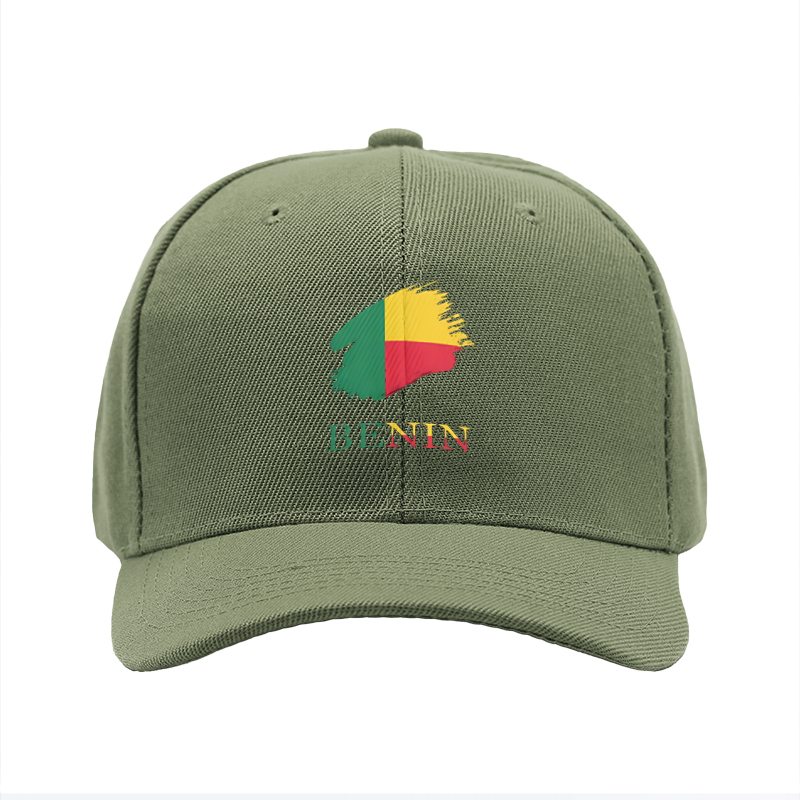 1pc New Baseball Cap with Benin Flag Print and Text Design Unisex Adjustable Hat for Outdoor Activities and Daily Wear Suitable for Adults Who Love National Culture and Fashion Styles