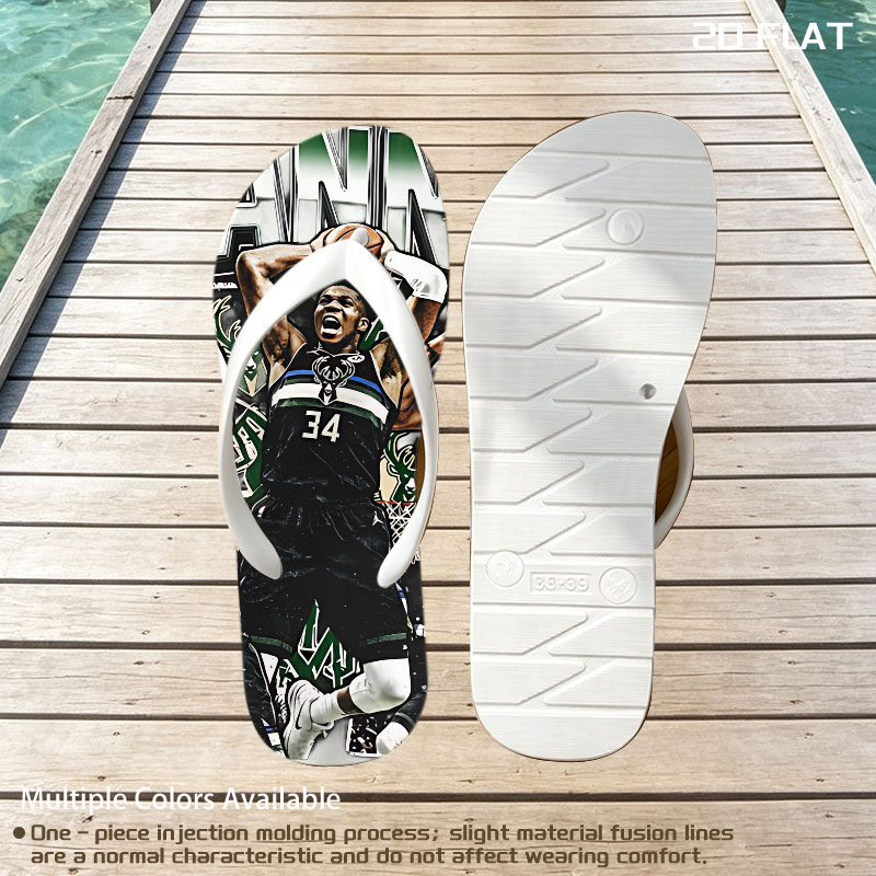 Giannis Antetokounmpo Milwaukee Bucks Basketball Action Montage -  flip-flops