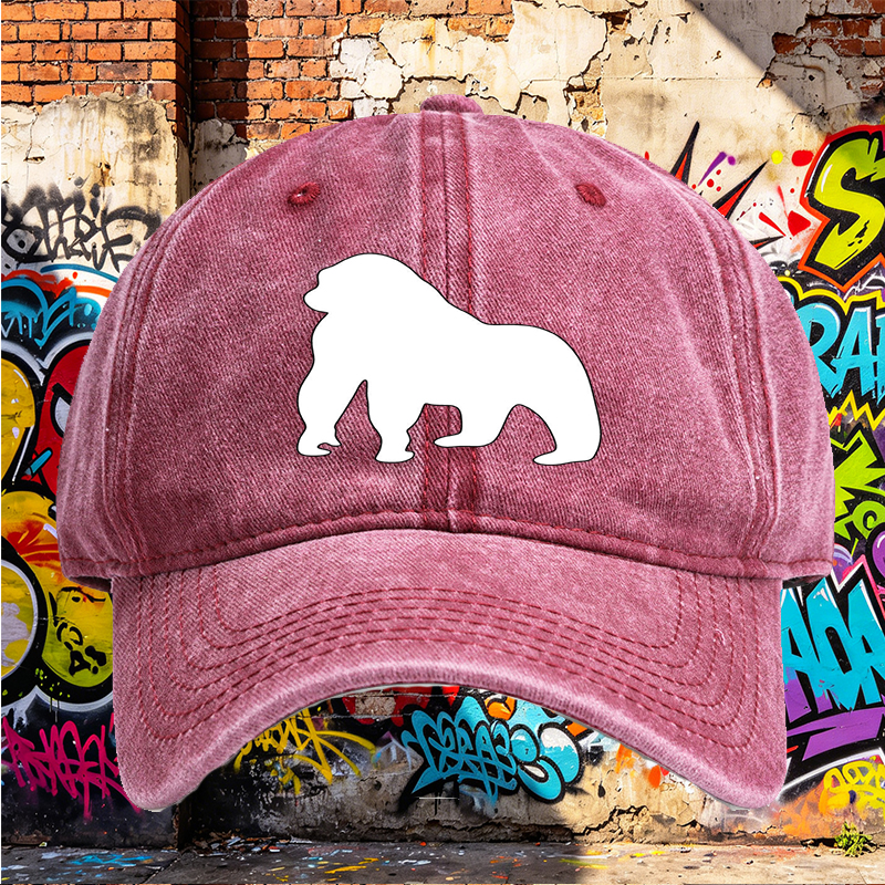 Unisex Classic Washed Cap with Lion Silhouette Print + Unisex Classic Washed Cap for Outdoor Activities, Travel, and Casual Wear + Ideal for Adults Seeking Stylish and Comfortable Headwear