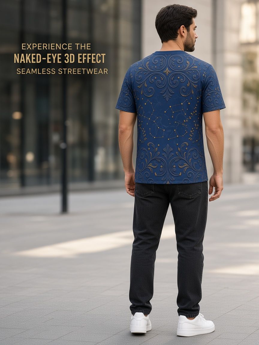 Virgo Picky Club 3D Optical Illusion Graphic Tee Breathable Athletic Mesh T-Shirt Casual and Sports Wear