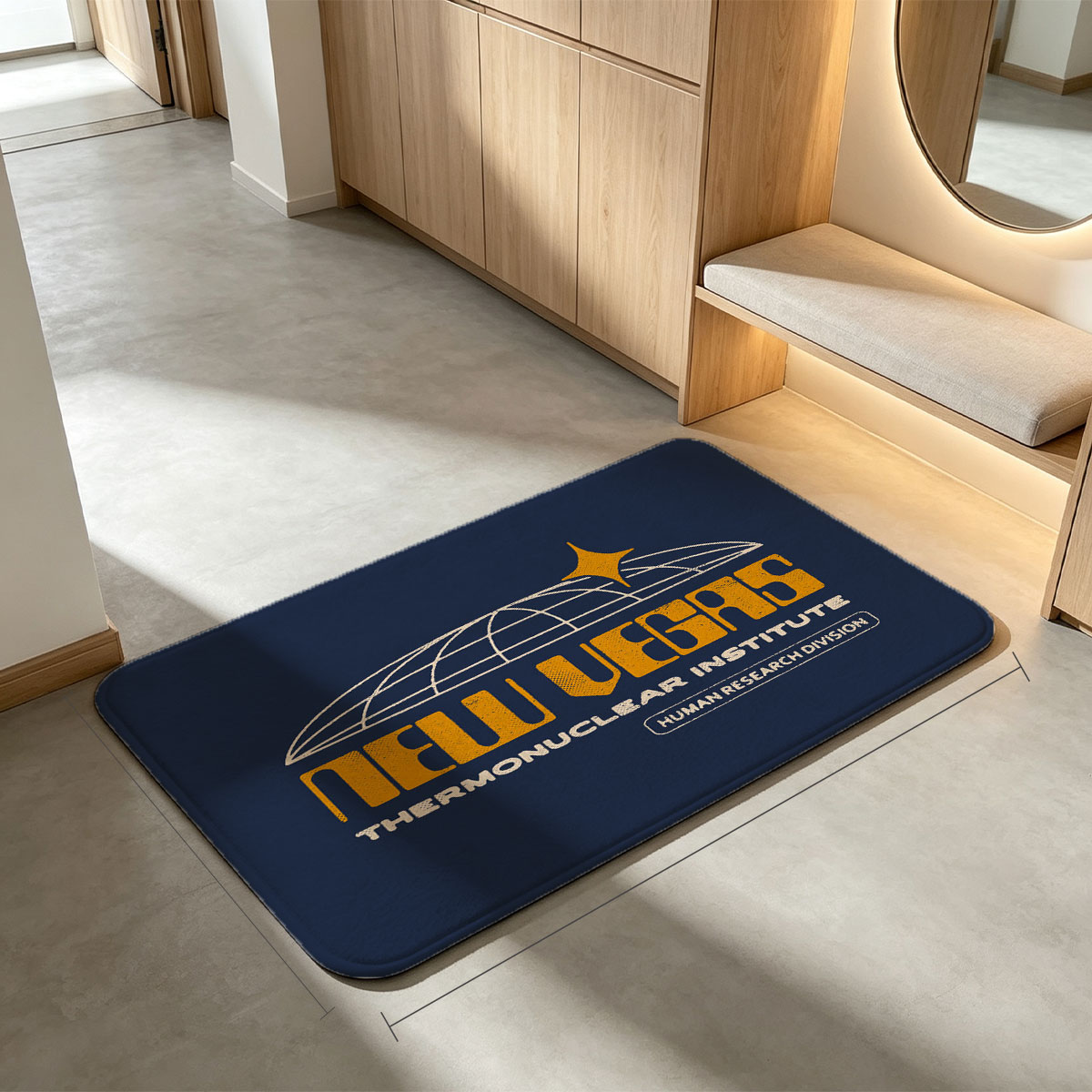 New Vegas Therm nuclear Institute Human Research Division Logo - Flannel floor mat