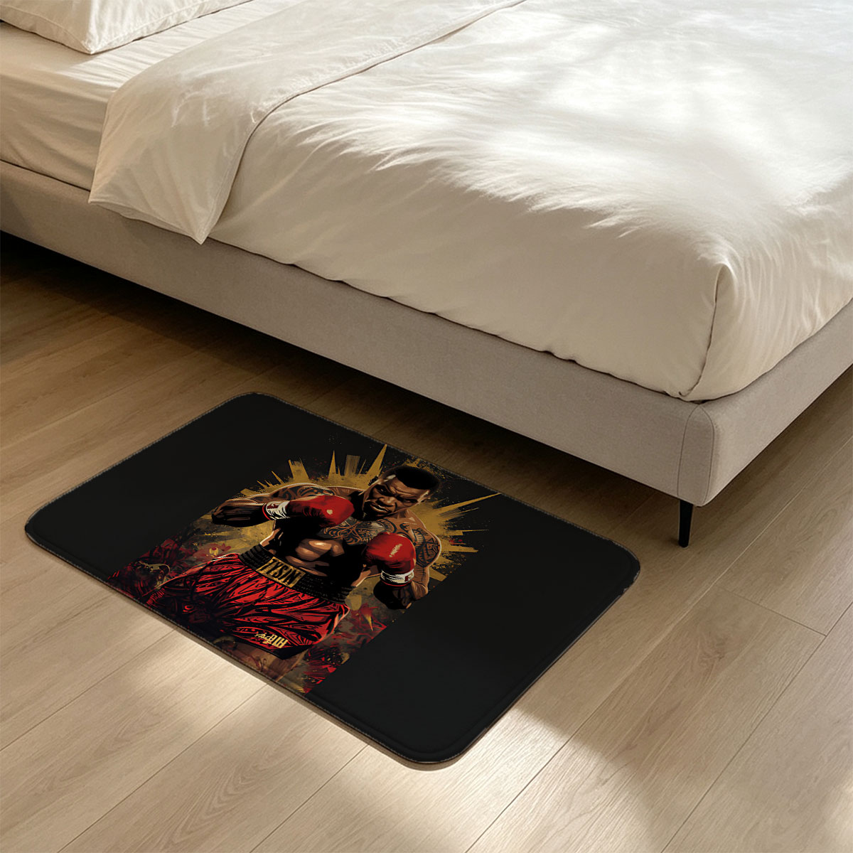 Mike Tyson: The Iron Mike in Boxing Glory - Flannel floor mat