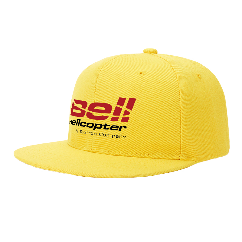 Flat Brim Baseball Cap Bell Helicopter Logo Print Streetwear Underground Skate Style Basketball Court Skate Park Urban Lifestyle for Skaters Rappers Streetwear Enthusiasts