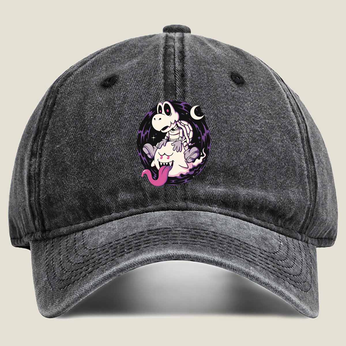 Bowser & Boo: Nighttime Adventure - Washed Denim - Baseball Cap