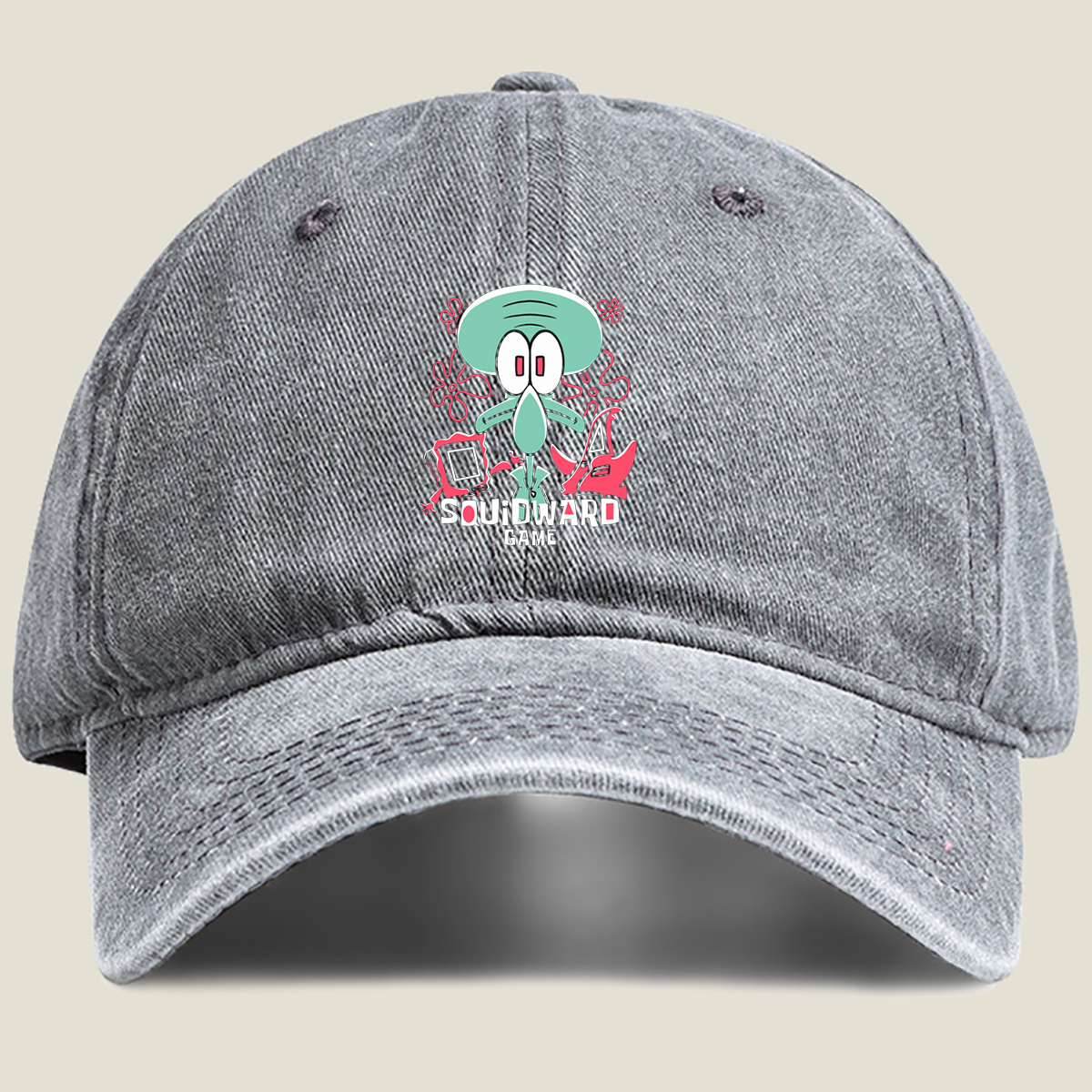 Squidward Game - Washed Denim - Baseball Cap