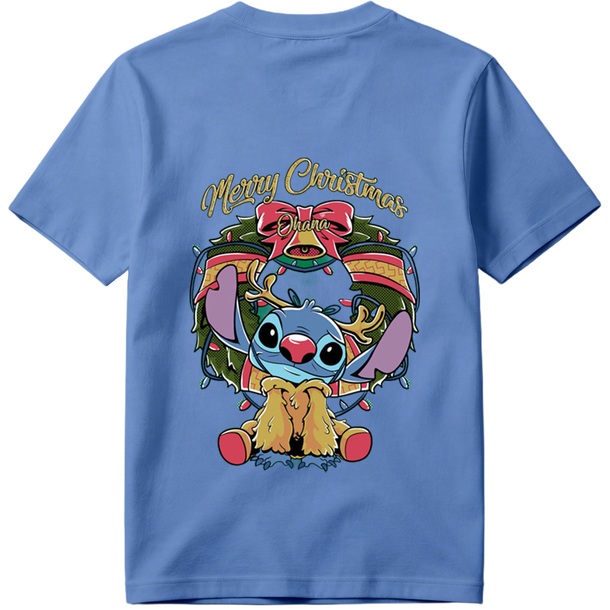 Stitch Christmas Wreath Design - Tee