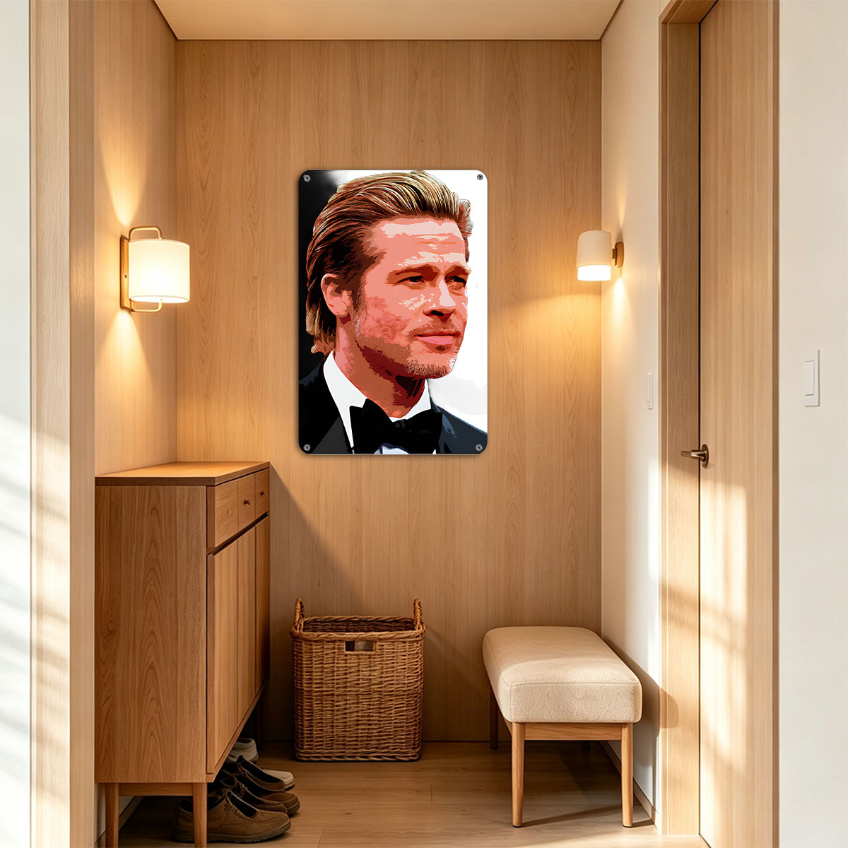 Brad Pitt in a Tuxedo Portrait - painting