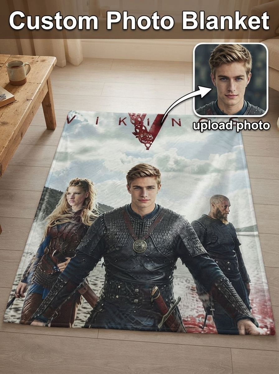 Custom Photo Face Blanket Personalized Flannel Throw Ultra Soft Anti-Pilling Cozy Fleece Bed Sofa Blanket Ideal Gift